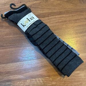 Kooba Knee High Socks Black/gray Sock Size 9-11
